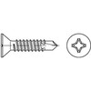 DIN7504 electrolytically galvanised steel self-tapping countersunk head screw with Phillips cross recess